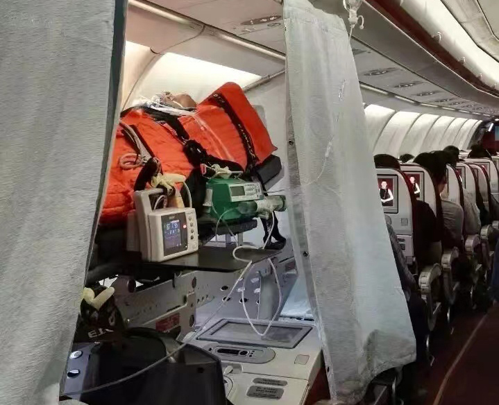 重庆跨国医疗包机、航空担架
